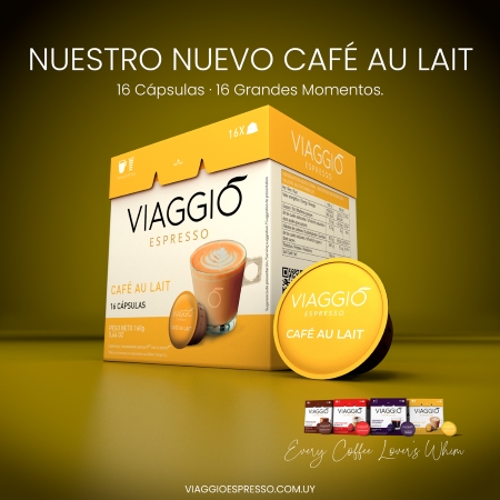Cápsulas Café Au Lait Dolce Gusto Viaggio Espresso